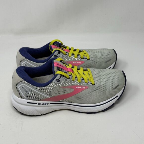 Brooks Ghost 14 Shoes Womens 6 Gray Pink Running Walking Lightweight Sneakers - Picture 3 of 16